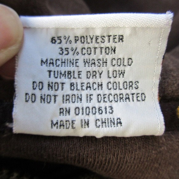 Vtg Y2K Lugz Denim Hoodie Men XL Brown Yellow Striped Logo Skater 1070 - Picture 4 of 16